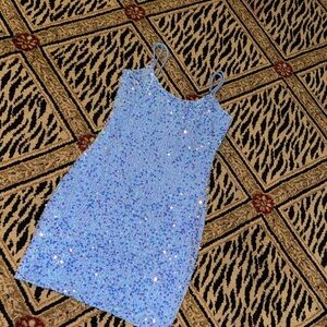 Lucy in the sky Blue Sequin Mini Dress